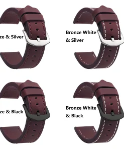 Uhrenarmband Leder Bronze Schliessen