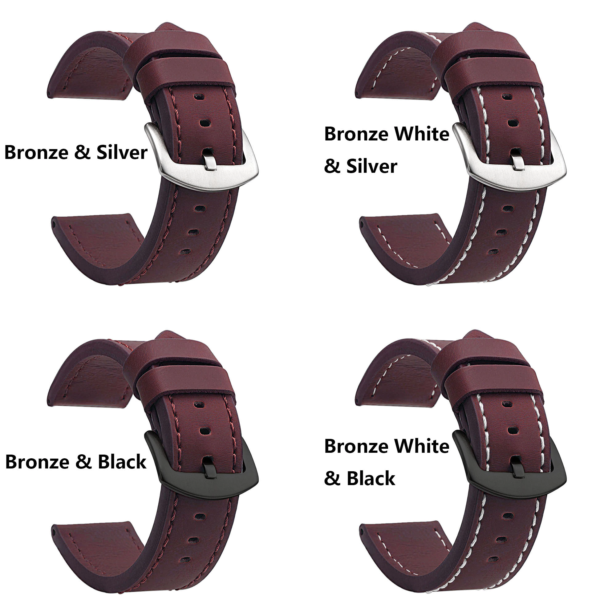 Uhrenarmband Leder Bronze Schliessen